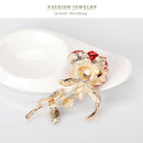 Stylish Elegant Roses Diamond Wedding Bridal Pin Brooches For Women Girls J