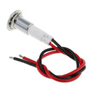 10mm Waterproof LED Battery Alternator Warning Light Lamp Dash Panel Red