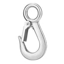 Strong Stainless Steel Eye Hook w/ Clevis Safety Latch for Winch Cable 0.5T