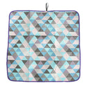 Waterproof Seat Cushion Mat for Travel Beach Camping Picnic Gray and Blue