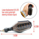 2Pcs Motorcycle LED Blue And Yellow Dual Colors Turn Signal Lamp Lights