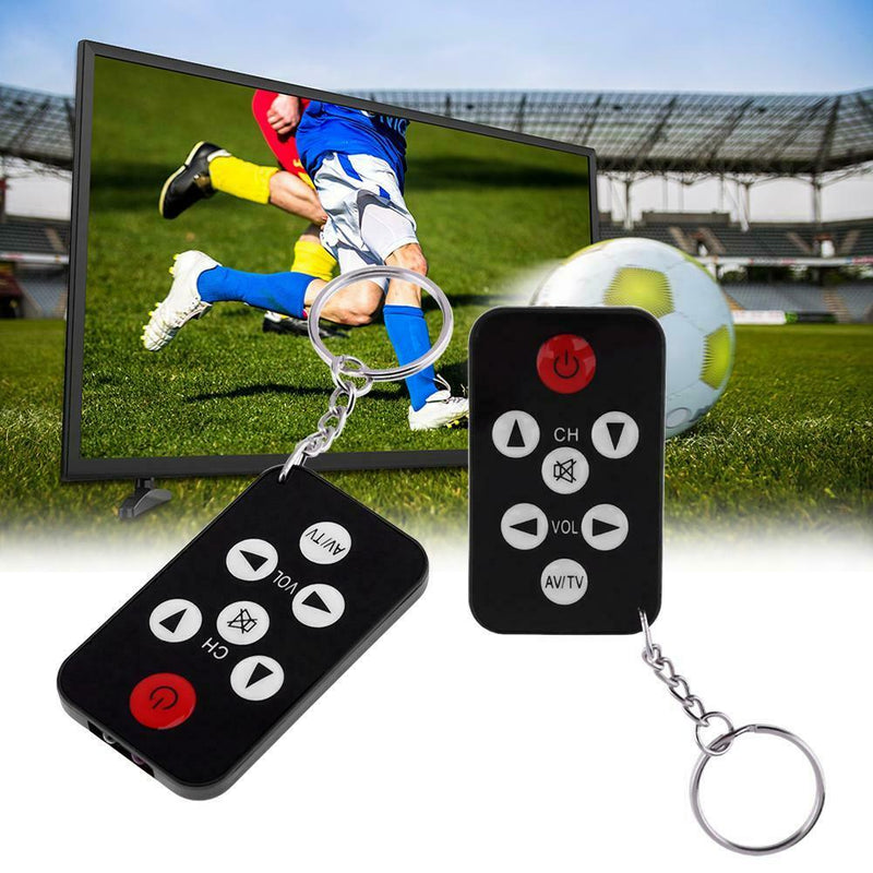 7 Keys Mini Universal TV Remote Control Keychain Television Set Controller