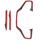 3Pcs Carbon Fiber Style Car Steering Wheel Frame Cover Trim Stickers Fit fo Y3N7