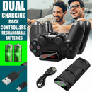 For PS4 Controller Dual USB Charger Dock Station Charging Stand w/LED Indicators