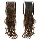 Extension Ponytail Hair Wrap Around Ribbon Clip-in Hairpiece (Dark Brown Cu