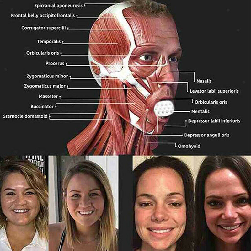 2Pcs Jaw Jawline Exerciser Exercise Ball Chisel Chin Look Younger Black