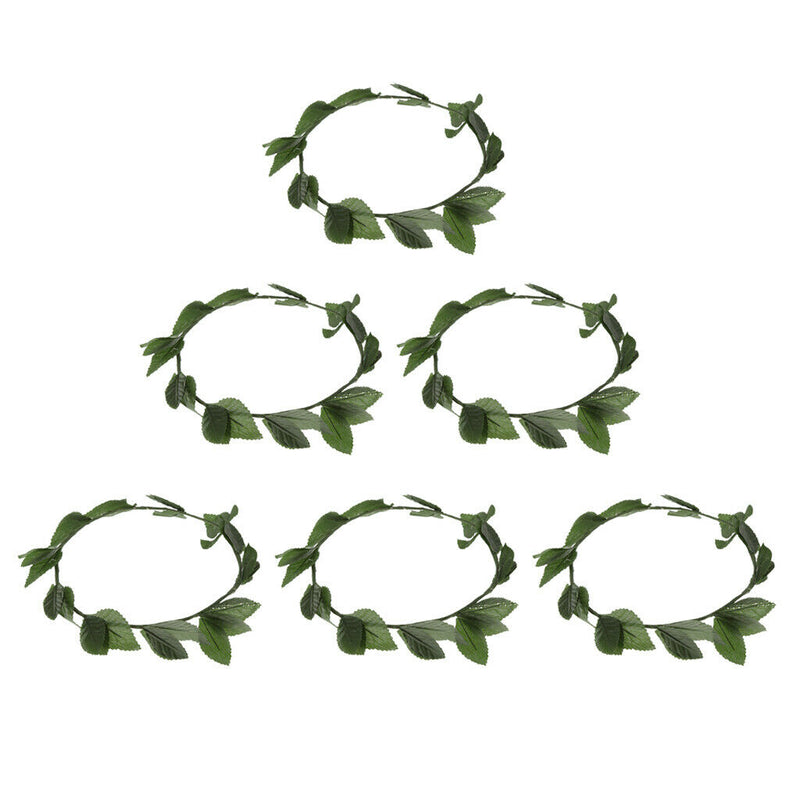 6pcs Greek Roman Goddess Toga Leaf Laurel Wreath Headband Party Costume