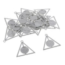 20 Pieces Blank Round Bezel Tray Base 16mm Cabochon Jewelry Making Pendants