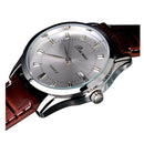 Men Boy Sport Analog Quartz Alarm Auto Day Date Display Wrist Watch Leather