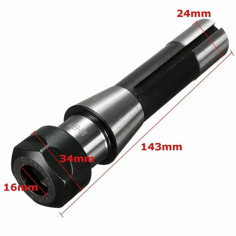R8 ER20 7/16 inch Collet Chuck Holder CNC Milling Lathe R8 Arbor Spindle Ho G4H9
