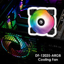 DF-12025-ARGB Dual Ball Bearing Fan Addressable RGB LED Cooling Fan for PC Case