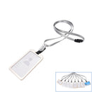 SilverAluminum Alloy Business Work Card ID Badge Adjustable Lanyard Holders 3C.