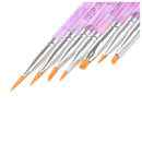 7 Sizes Professional Nail Art Painting Brush Round Draw