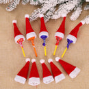 12pcs Mini Christmas Hats Decorative Cutlery Holder Lollipop Top Cover Gift A