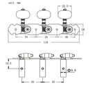 Guitar Tuners Machine Heads with Nylon Guitar Strings for Classical Guitars