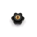 5Pcs Black M6 Female Thread Star Shaped Head Clamping Nuts Knob LJ