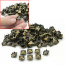 100Pcs 9mm Punk Style Bronze Square Pyramid Spikes Studs Rivets DIY Bags NLJ