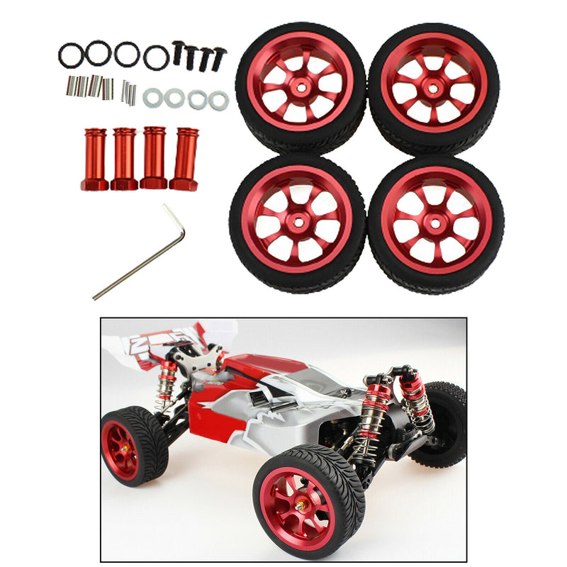 4-pack 52mm Upgrade Wheel Rim Wheel Hubs Tires RC Car Accessory fits for 1:14