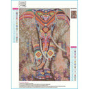 5D DIY Full Drill Diamond Painting Colorful Elephant Cross Stitch Mosaic