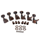 6R Small Square Head Tuning Pegs Tuners Machine Head with Buttons Keys Set