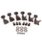6R Small Square Head Tuning Pegs Tuners Machine Head with Buttons Keys Set