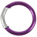 purple round shape keyring carabiner buckle 5 cm diameter Y1X3