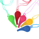 5Pcs/lot Plastic Whistle Wanyard Children Kids Party Bag Filler Outdoor LJ