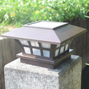 LED Solar Garden Pillar Lamp Waterproof Courtyard Porch Yard Lawn Column Light