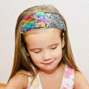Sequin Headbands Mermaid Reversible Sequins Headband Elastic Stretch Sparkl R1F5