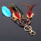 Dream Catcher Keychain Peacock Feather Car Key Ring Women Girl Jewelry Gift A#S
