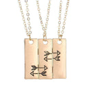3pcs/set Creative Feather Arrow Pattern Necklace Pendant For Gift Q3Q0 N7Y2