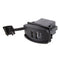 Waterproof Blue LED 12V-24V Motorcycle Car 2-USB Power Charger Rocker Switch