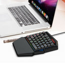 K99 USB Wired One Handed Gaming Keyboard RGB Backlit Keypad for PUBG Mobile