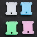 120x Thread Bobbins for Cross Stitch Embroidery Floss Craft Storage Holder White