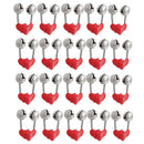20X Red Hot Plastic Clip Double Rod Bite Alarm Fishing Bells Ring Best LJU