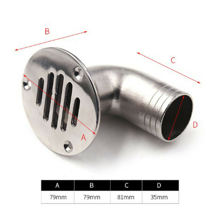 316 Stainless Steel 90 Degree Elbow Floor Drain Thru Marine Heavy Duty