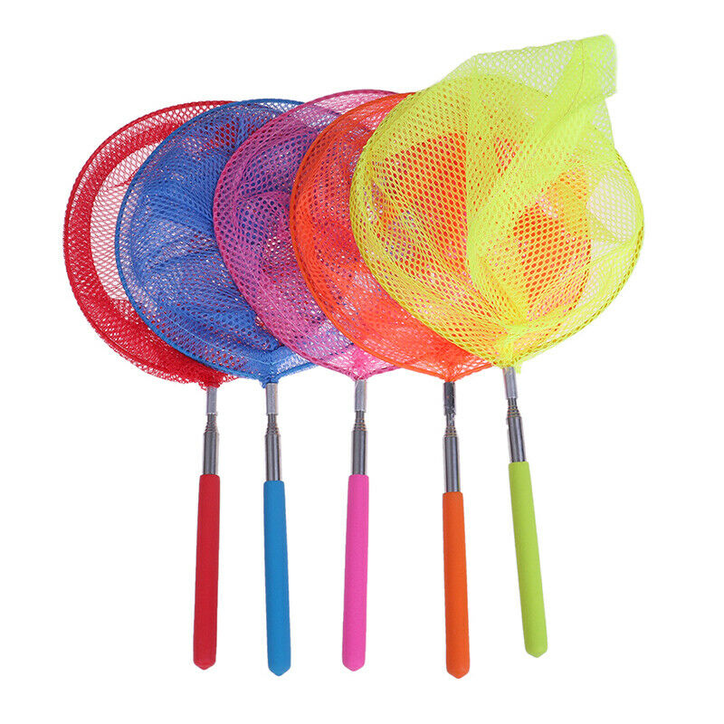 1pc Kids Telescopic Butterfly Net Extendable 34 Inches Colorful Fishing ToME