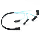 Mini SAS 36P SFF-8087 to 4 SFF-8482 Connectors With SATA Power Cable 0.5M M&