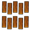 10PCS 88x35mm Rectangular Reflector, Rear Marker Light Shell Safety Warning Tape