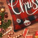 4pcs Christmas Pillowcase Printed Pattern Linen Home Cushion Pillow Cover