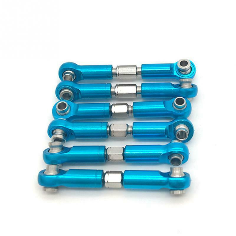 6Pcs Adjustable Metal Linkage Pull Rod Front /Rear Servo Link for Wltoys A9 Y2O2