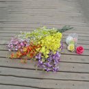 10pcs Artificial Butterfly Orchid Real Touch Flowers Xmas Room Decor Blue