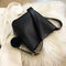 Women PU Leather Shoulder Crossbody Bag Messenger Bucket Handbag (Black)