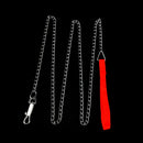 heavy duty metal chain dog puppy walking lead leash clip with red nylon handle Z
