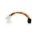 2pcs 4 Pin To 6 Pin PCI-E ATX PSU Power Adapter Video Card Converter Cable li JR