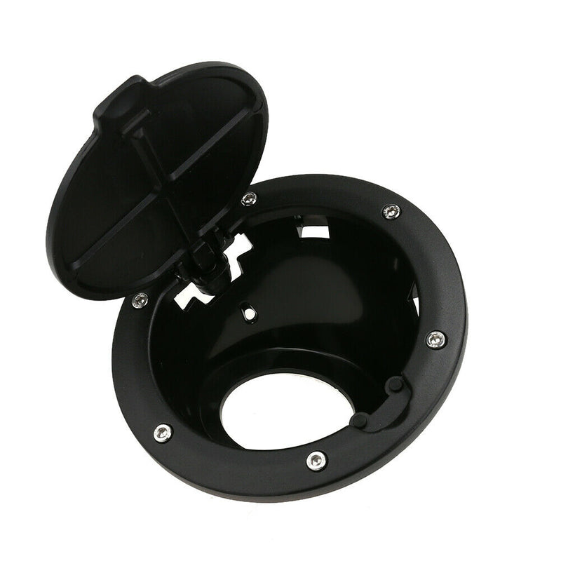 Fuel Tank Cap Black ABS Tank Cover Replacement for Jeep Wrangler JK 07-16 A