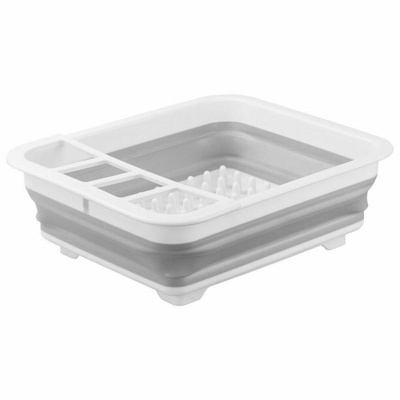 Foldable Dish Kitchen Storage Holder Drainer Bowl Dinnerware Draining Tray