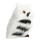 Cute Lovely Owl White Black Furry Christmas Bird Ornament Decoration-Ador.AU