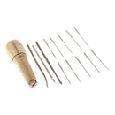 14Pcs Canvas Leather Tent Sewing Awl Hand Stitcher Leather Craft Needle Crafts