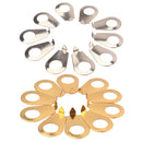 10PCS Guitar Knobs Pointer Plate  Knob Position Indicator for Guitar Bass chrome